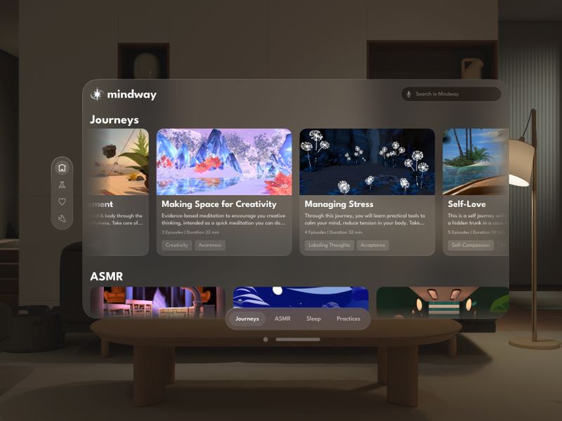 Apple Vision Pro: MindwayVR UI